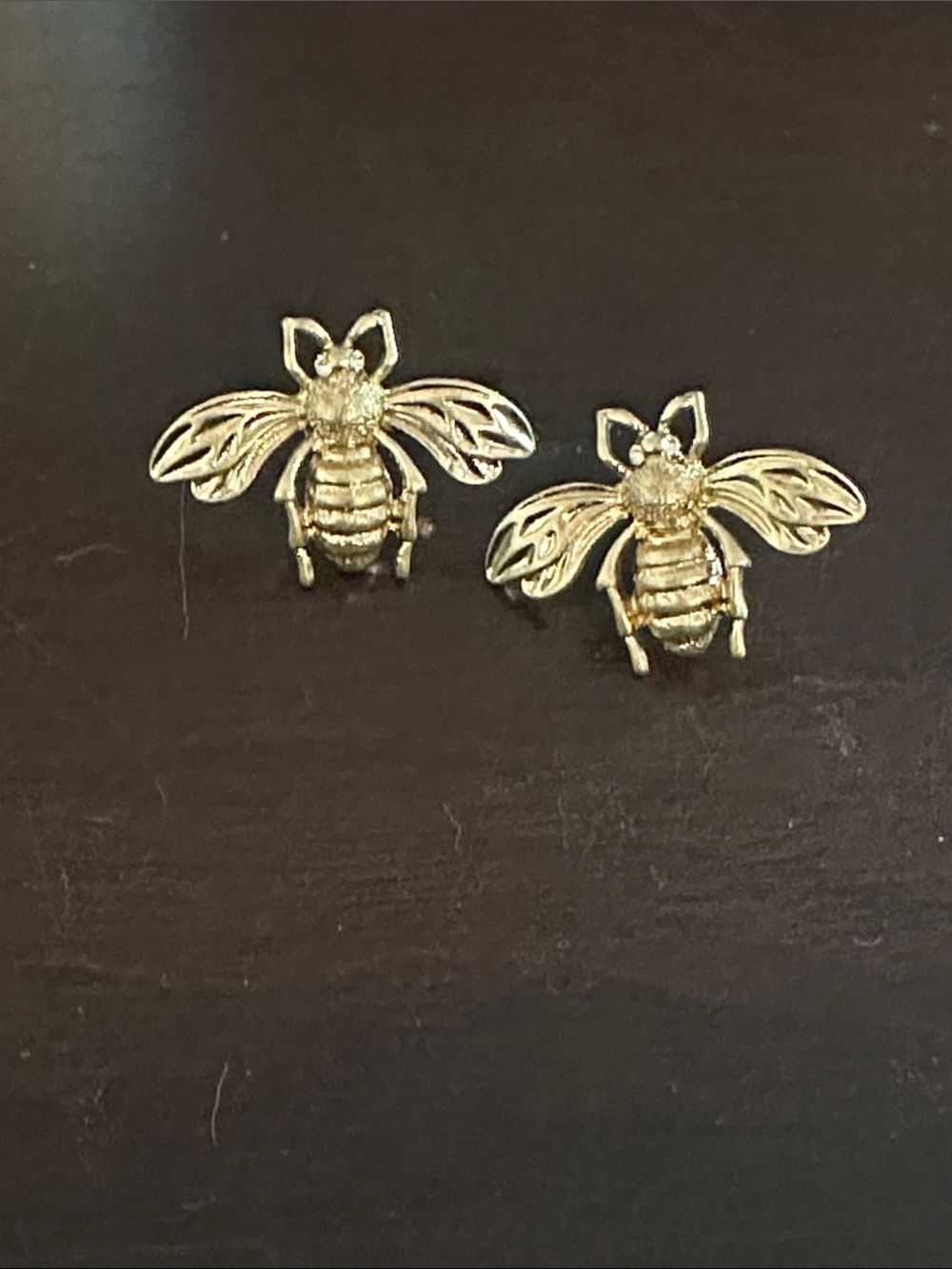Gold Bee Stud Earrings - Elegant Women Jewelry